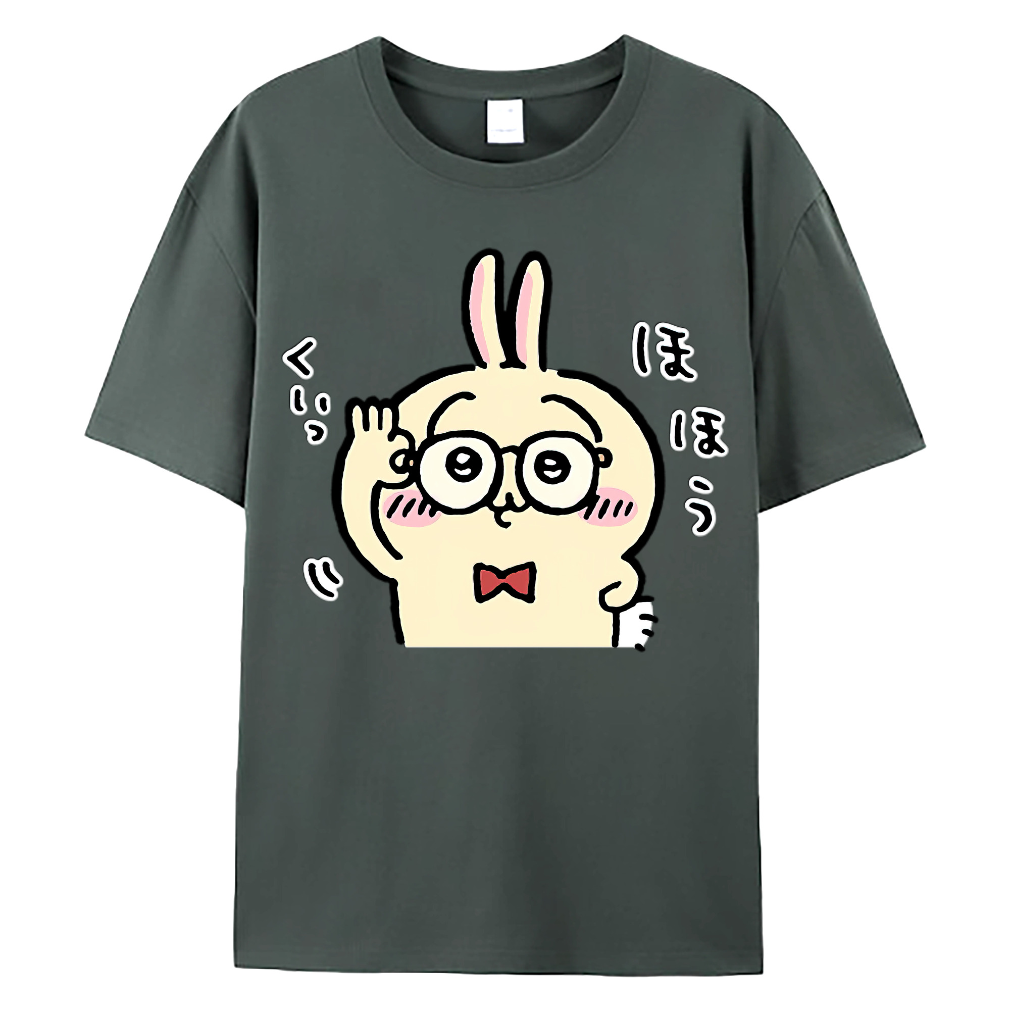 （画像用） ちいかわ うさぎ Chii-kawa usagi 綿100％ メンズ半袖Tシャツ｜肌触りやわらか＆通気性